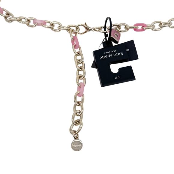 KATE SPADE New York Lock & Spade Chain Link Belt in Pink S/M main image 4